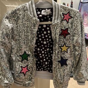 Lola + the Boys girls size 8 sequin jacket.